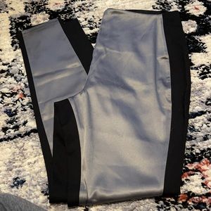 Lysse gray silk trouser leggings